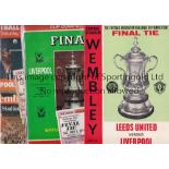 LIVERPOOL Five away programmes including FA Cup Final v Leeds United 1/5/1965, including