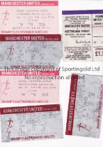 MANCHESTER UNITED Six home tickets for the season 1988/1989, including Littlewoods Cup 2nd Leg tie v