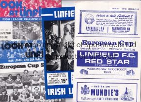 LINFIELD Thirty two programmes for European Cup ties, 21 home including v Red Star Belgrade 69/70,
