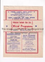 ALDERSHOT V IPSWICH TOWN 1949 Programme for the League match at Aldershot 6/4/1949, re-stapled.