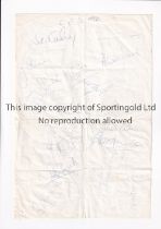 EVERTON AUTOGRAPHS 1982 Fourteen Everton players signatures from 1982 including John Bailey, Alan