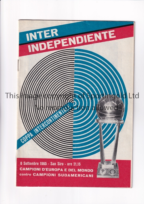 1965 INTERCONTINENTAL CUP / INTER MILAN V INDEPENDIENTE First Leg played 8/9/1965 at the San Siro,