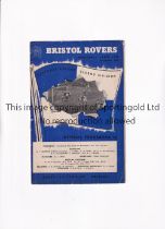MANCHESTER UNITED Programme for the away FA Cup tie v Bristol Rovers 7/1/1956, very minor wear and