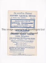 ALDERSHOT RES V BRISTOL ROVERS RES 1938 Programme for the Southern League match at Aldershot 10/12/