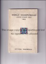 WORLD CUP 1966 Official FIFA handbook for the World Championship Jules Rimet Cup 1966, very minor