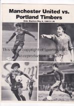 MANCHESTER UNITED Programme for the away Friendly v Portland Timbers 6/5/1980. Good