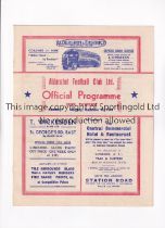 ALDERSHOT V TORQUAY UNITED 1949 Programme for the League match at Aldershot 10/9/1949, very slight