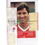 MANCHESTER UNITED Programme and ticket for the Martin Buchan Testimonial match v Aberdeen 17/8/