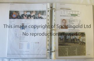 SPANISH INTERNATIONAL FOOTBALLERS / AUTOGRAPHS Forty two Spanish players signatures, some with