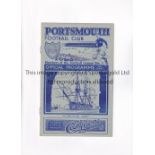 PORTSMOUTH V BRENTFORD 1936 Programme for the London Combination match at Portsmouth 25/12/1936,