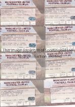 MANCHESTER UNITED Eight home tickets including v Southampton 11/3/1996 FA Cup and 7 League matches