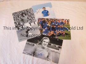 RANGERS AUTOGRAPHS Eight B/W and colour 12 x 8 photos of former players from the 1940's - 1990's,