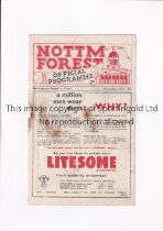 NOTTINGHAM FOREST V CLYDE 1953 Programme for the Friendly League match at Forest 15/4/1953,