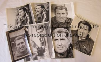 PRESS PHOTOS / BOBBY CAMPBELL Nine B/W photos with stamps on the reverse, the largest is 12" X 9",