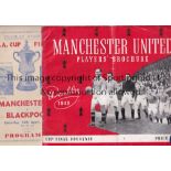 MANCHESTER UNITED FA CUP FINAL 1948 Programme and players brochure for the FA Cup Final tie at