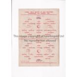 MANCHESTER UNITED Joint issue single sheet programme for the Public Trial match 12/8/1953,