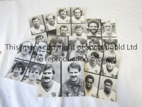 PRESS PHOTOS / STOKE CITY 1982-3 Seven B/W photos with stamps on the reverse, with 23 portraits.