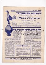 TOTTENHAM HOTSPUR Programme for the home Football Combination match v Millwall 31/10/1953, slight