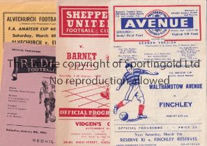 F.A. AMATEUR CUP PROGRAMMES Fifty programmes from the 1950's - 1970's including Walthamstow v