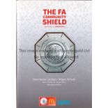 2013 COMMUNITY SHIELD / MANCHESTER UNITED Press pack in folder v Wigan Athletic 11/8/2013 FA