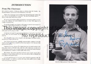 SIR STANLEY MATTHEWS CBE / AUTOGRAPH Programme and menu for the Football Writers Association Tribute