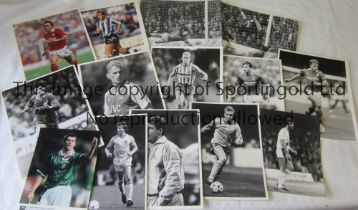 PRESS PHOTOS / FOOTBALL Over 60 B/W and colour photos with stamps on the reverse, the largest is 10"