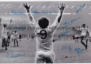 WEST BROMWICH ALBION AUTOGRAPHS 1968 Autographed 12 x 8 colour photo of a montage of images relating