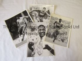 PRESS PHOTOS / JOHN FASHANU Eight B/W photos with stamps on the reverse, 6 photos, the largest is