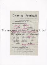 WARTIME FOOTBALL AT LOUGHBOROUGH 1944 / AUTOGRAPHS Single sheet programme for R.A.F. Medical