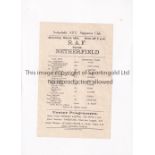 A.F.C. NETHERFIELD V R.A.F. 1945 Single sheet programme for the match 16/3/1945 in Kendal,