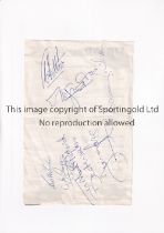 FOOTBALL PLAYERS AUTOGRAPHS Five football players signatures including Liverpool midfielder Jimmy