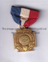 THIRD LANARK TOUR OF USA 1921 Lapel pin with gold and enamel hue and red/white/blue ribbon from