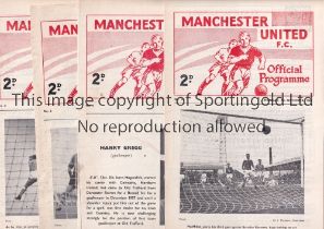 MANCHESTER UNITED Twenty two home programmes for the Central League season 1963/64, including
