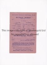 DULWICH HAMLET V METROPOLITAN POLICE 1944 Single sheet programme for the Friendly at Dulwich 5/2/