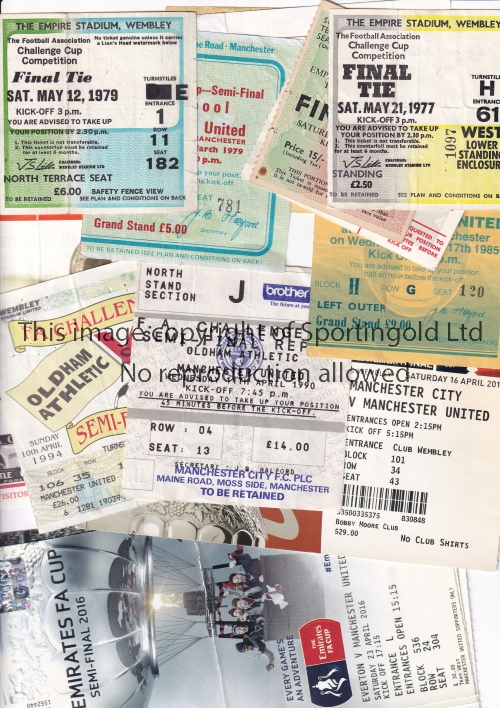 MANCHESTER UNITED FA CUP Seventeen tickets for the FA Cup including 3 X Final ties at Wembley v