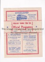 ALDERSHOT V MILLWALL 1949 Programme for the League match at Aldershot 27/8/1949, very slight