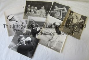 PRESS PHOTOS / JOSE-MARIA CANIZARES / GOLF Seven B/W photos with Press stamps on the reverse, the