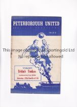 1955 NORTHANTS. SENIOR CUP FINAL / PETERBOROUGH UNITED V BRITISH TIMKEN Programme for the