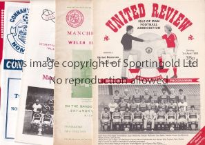 MANCHESTER UNITED Six away Friendly matches v South Wales XI 8/12/1976, Welsh International XI 26/