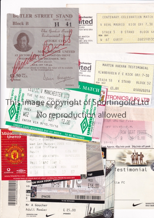 MANCHESTER UNITED Nineteen tickets for Testimonial matches from 1973 to 2013 involving among - Image 4 of 4