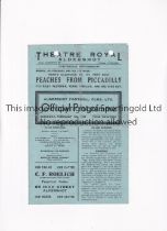 ALDERSHOT V BRENTFORD 1944 Programme for the FL South match at Aldershot 12/2/1944, folded in