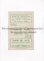 PLYMOUTH ARGYLE V LEICESTER CITY 1949 Programme for the League match at Plymouth 23/4/1949,