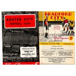 MANCHESTER UNITED Two away programmes for the first season of the League Cup in season 1960/1 v