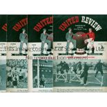 MANCHESTER UNITED Fifteen home programmes for the matches for the season 1951/52 v Middlesbrough