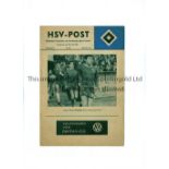 CHELSEA Programme for the away Friendly match v Hamburg SV 30/7/1965. Generally good