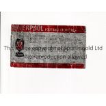 ANFIELD 89 LIVERPOOL V ARSENAL / TICKET FOR THE LEAGUE DECIDER Main stand ticket with the original