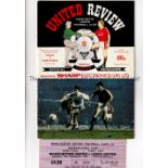 1990/1 LEAGUE CUP SEMI-FINAL / MANCHESTER UNITED V LEEDS UNITED Programme and ticket for the 1st Leg