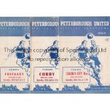 PETERBOROUGH UNITED Three home programmes for the Midland League matches v Lincoln City Res 26/11/