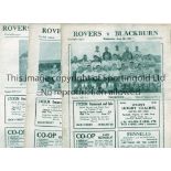 DONCASTER ROVERS Fourteen home programmes for 1951/52 v Blackburn Rovers 22/8, Brentford 5/9,