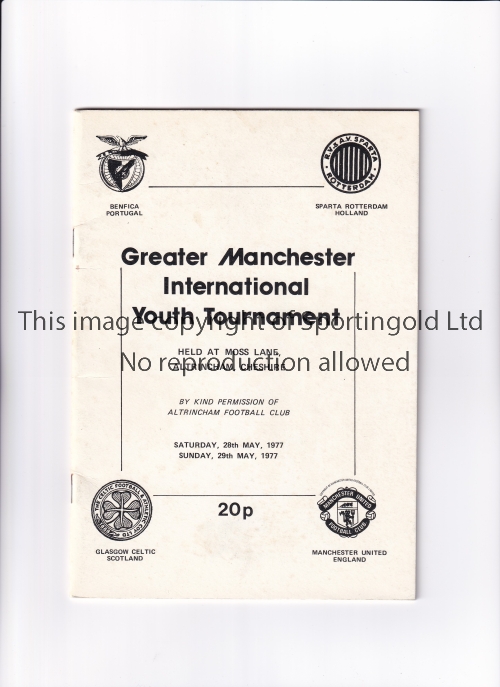 MANCHESTER UNITED Programme for the Greater Manchester International Youth Tournament 28 & 29/5/1977
